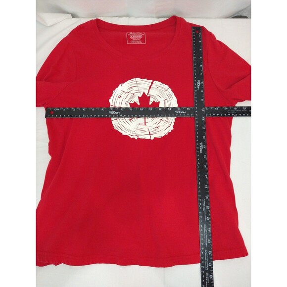 Mountain Warehouse Sz 14 Red Maple Leaf Long Sleeve T-Shirt 100% Organic Cotton - Picture 3 of 7